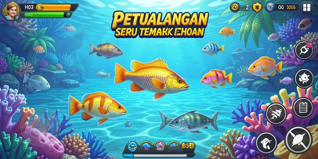 Screenshot menampilkan aksi seru gameplay Tembak Ikan H03.