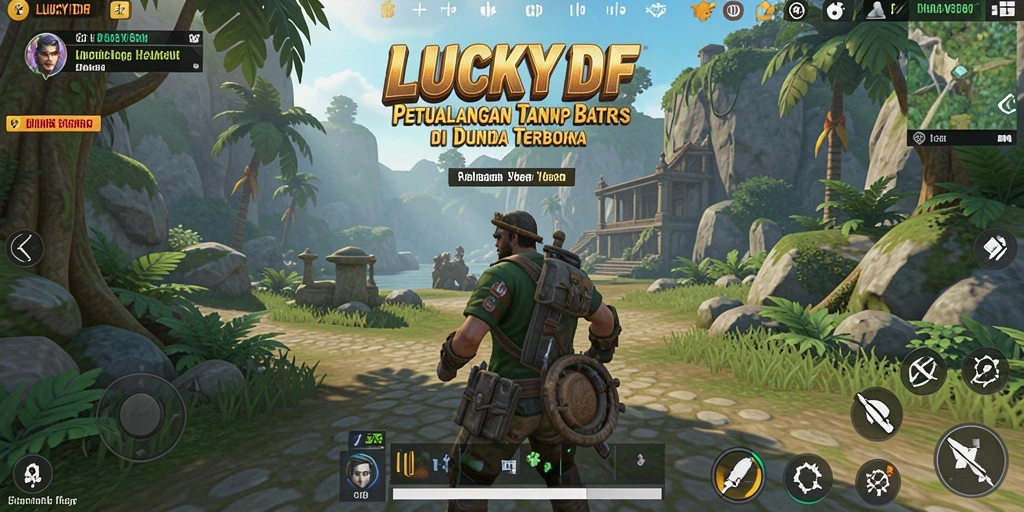 Gameplay LUCKYDF dengan eksplorasi dunia terbuka yang menakjubkan.