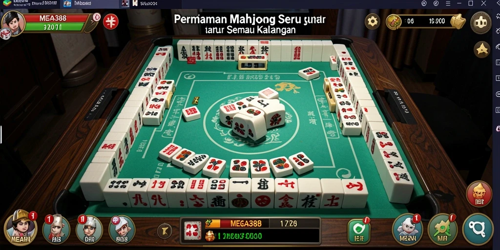 Tampilan menarik dari gameplay Mahjong di MEGA388.