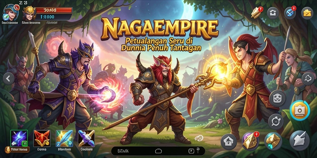 Menampilkan aksi mendebarkan dalam petualangan NAGAEMPIRE.