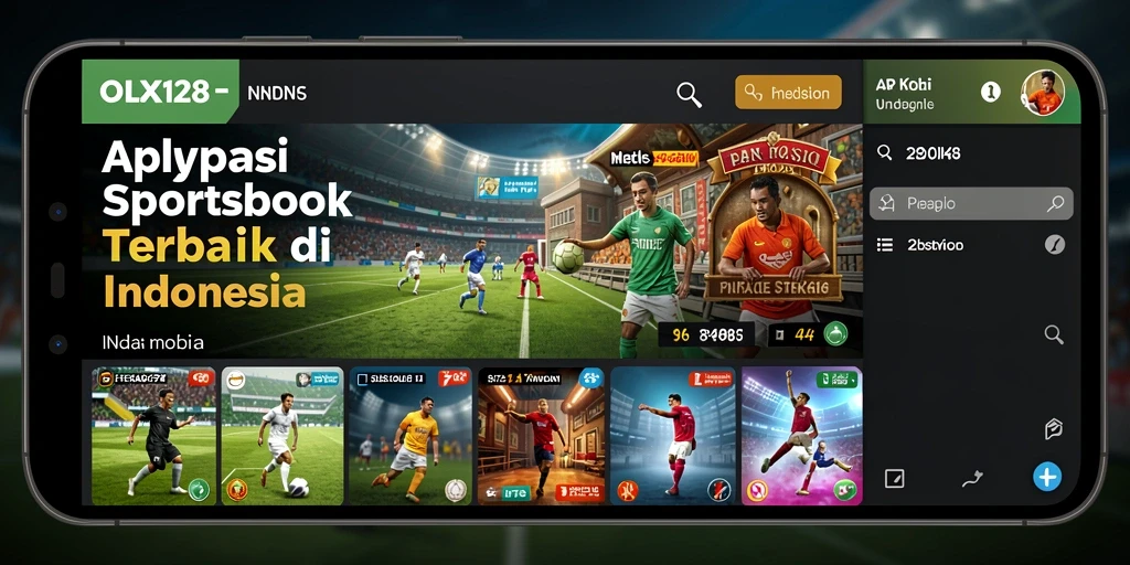 Tampilan utama OLX128 dengan beragam pilihan taruhan Sportsbook.