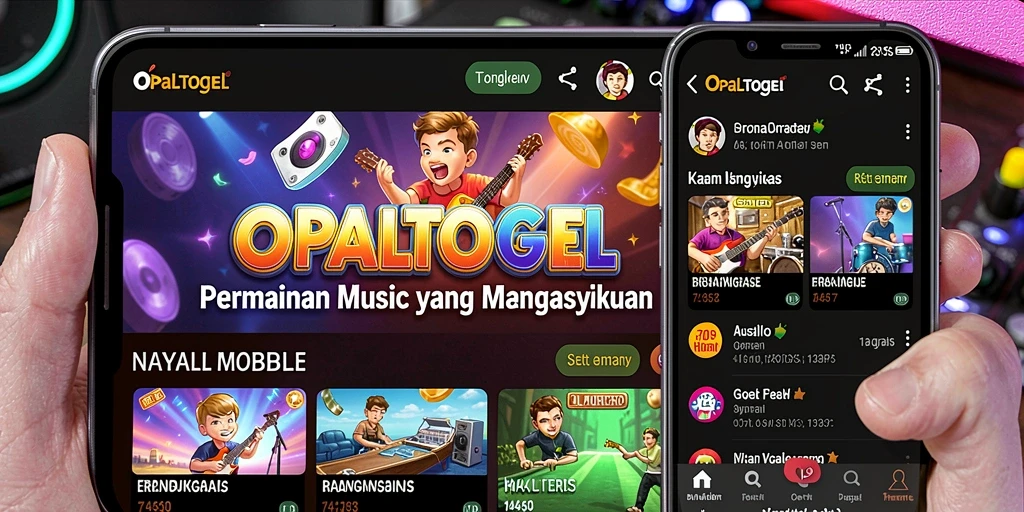 Screenshot gameplay OPALTOGEL menampilkan berbagai permainan musik yang menarik.