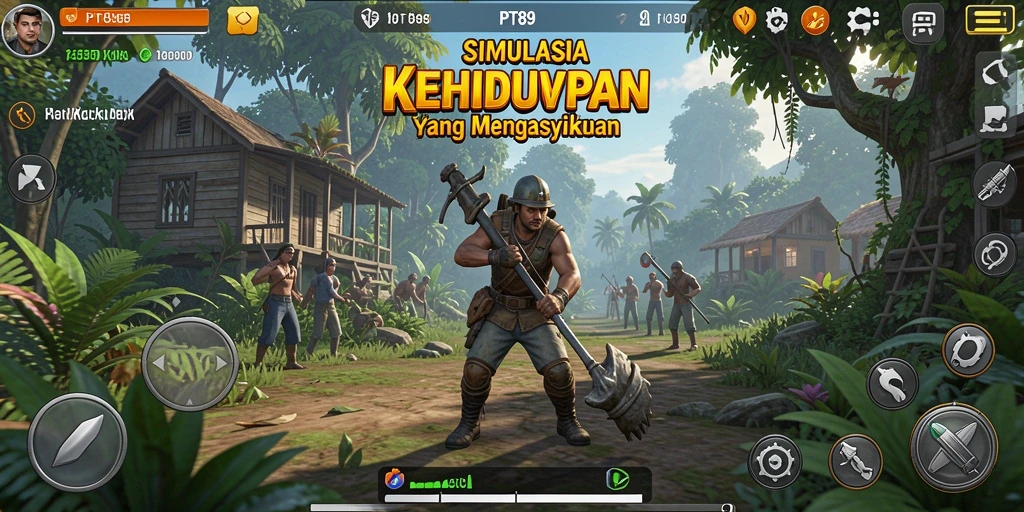 Tampilan menarik dari PT89 yang menggambarkan pengalaman simulasi kehidupan.