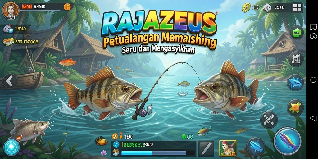 Tangkapan ikan yang menakjubkan dalam gameplay RAJAZEUS.