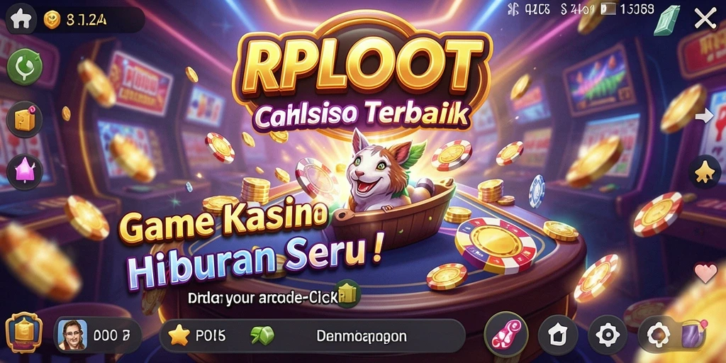 Screenshot gameplay Kasino RPLOOT yang menarik dan penuh warna.