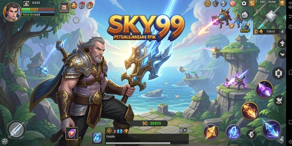 Tampilan aksi seru dari gameplay RPG di SKY99.