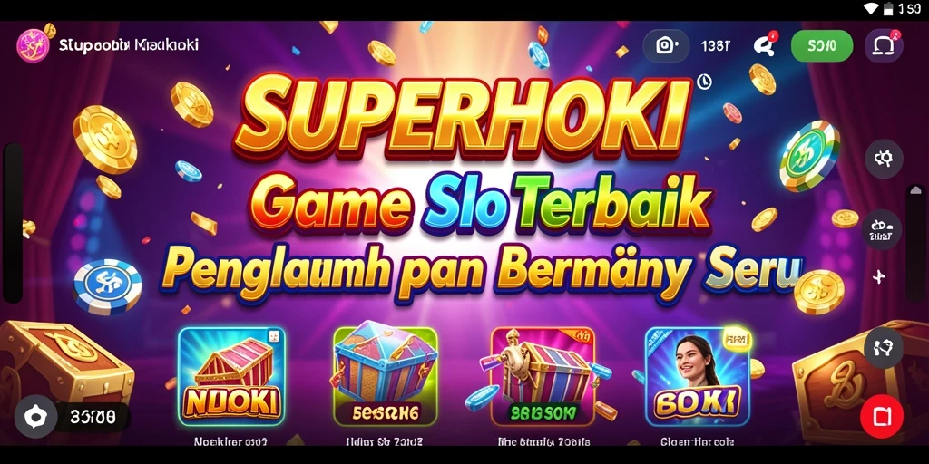 Tampilan gameplay <strong>SUPERHOKI</strong> yang menakjubkan saat bermain Slot.