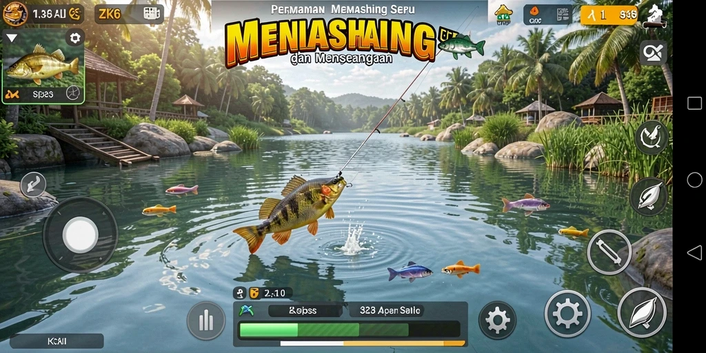 Tampilan menakjubkan dari gameplay Fishing di ZK6
